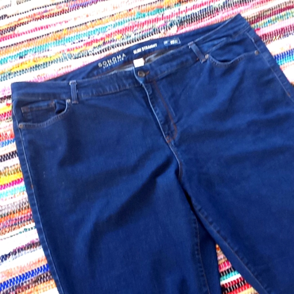 Sonoma Dark Denim Slim Straight Leg Jeans-#1753+